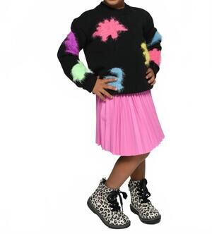NEW BABY SARA dino sweater in black